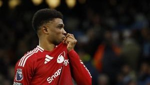 罗马诺：阿玛德恢复进展良好，可能在本赛季结束前复出